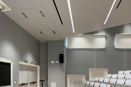 Soft Top wooden ceilings & claddings at the Aula Magna