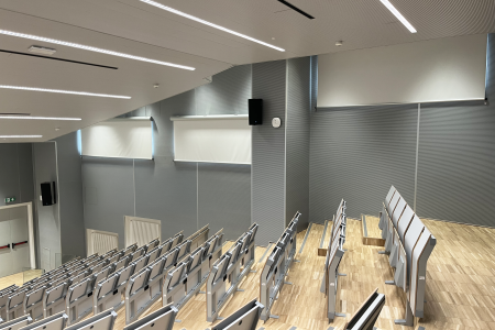 Soft Top wooden ceilings & claddings at the Aula Magna