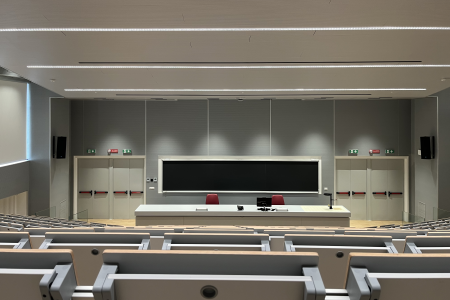 Soft Top wooden ceilings & claddings at the Aula Magna