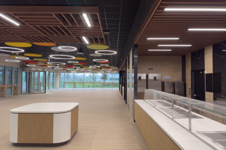 Open Cross & Parallel special wood grille ceiling